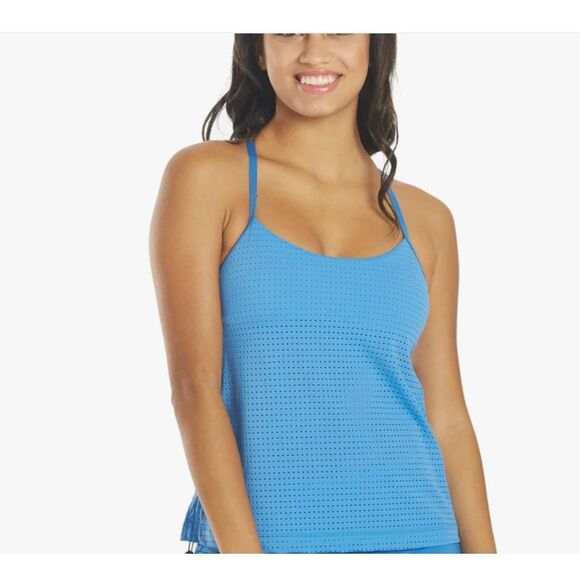 NWT-Nike Swim Essentials Women's Layered Tankini- size Medium 💙 Photo Blue - Picture 3 of 16